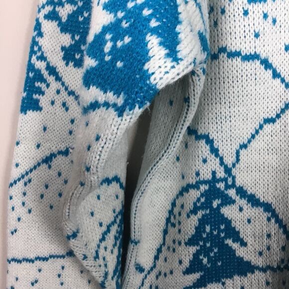 Vintage 90s Winter Ski Lodge Cabincore Cottagecore Novelty Knitted Sweater M - Picture 3 of 7